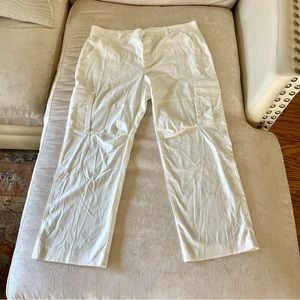 White Showpo Linen Cargo Trousers
